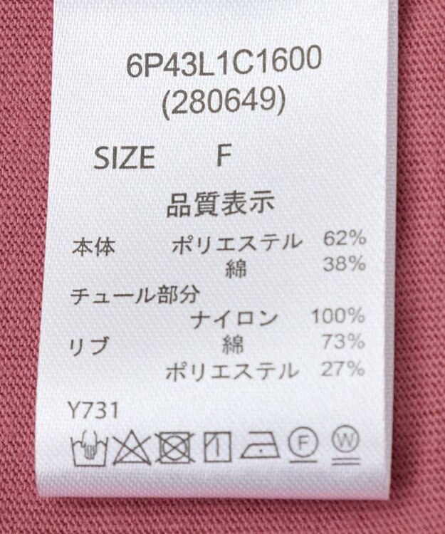 Green Parks ・ＥＬＥＮＣＡＲＥ　ＤＵＥ　チュールレイヤードロンＴＥＥ Pink