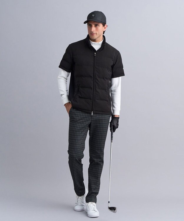 23区GOLF 【MEN】半袖パディングブルゾン ブラック系