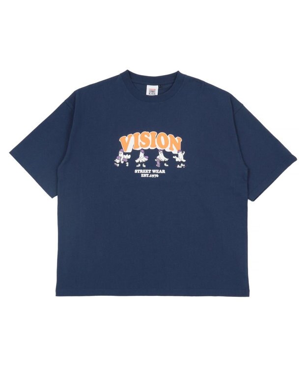 WEGO 【ユニセックス着用ITEM/MLサイズ展開】別注VISIONゴーストスケーターグラフィックT（SS） ブルー