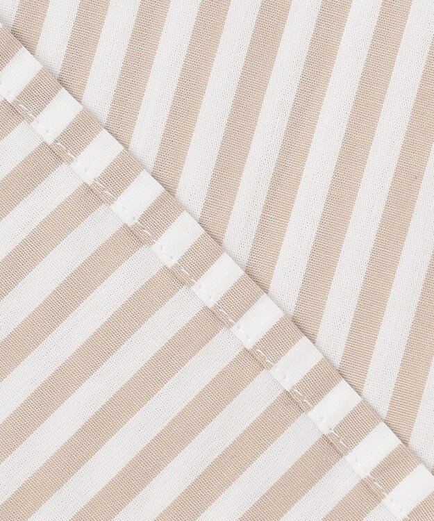 Feroux 【洗える】カラーストライプビッグ シャツ ベージュ系1