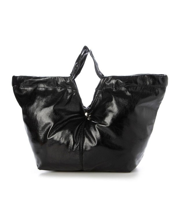 UNBILLION カシュカシュ cachecache / メタリックギャザーパッカブルトート ブラック