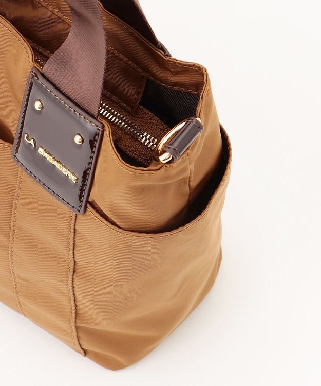 LA BAGAGERIE 2WAYナイロンミニトート チョコ