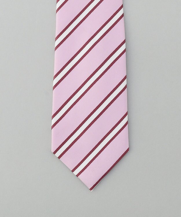 GOTAIRIKU GOTAIRIKU別注【日本製】シルク ネクタイ_ストライプ柄 ライラック系1