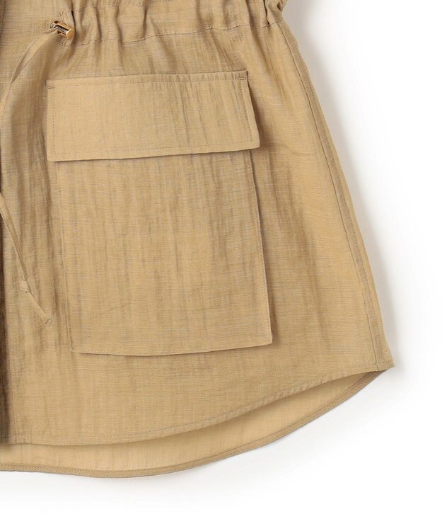 23区 【先行予約】リネンミックスシアースラブ ミリタリージャケット ベージュ系