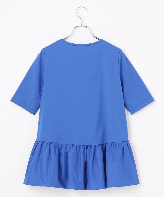 #Newans 【撥水・吸水速乾】コンビネーションペプラムチュニックカットソー ブルー系