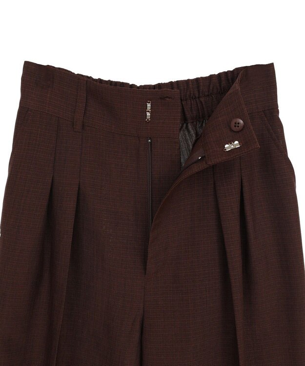 Green Parks ・ＥＬＥＮＣＡＲＥ　ＤＵＥ　リネンライク２タックパンツ Black