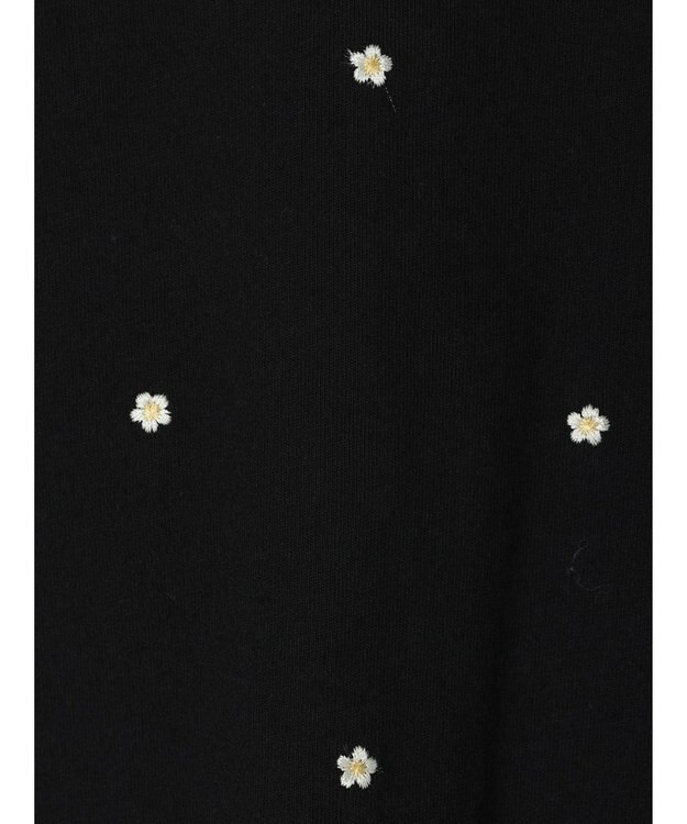 Green Parks ・Ｄｏｕｂｌｅ　Ｆｌａｇｓ　フラワー刺繍Ｔシャツ Black