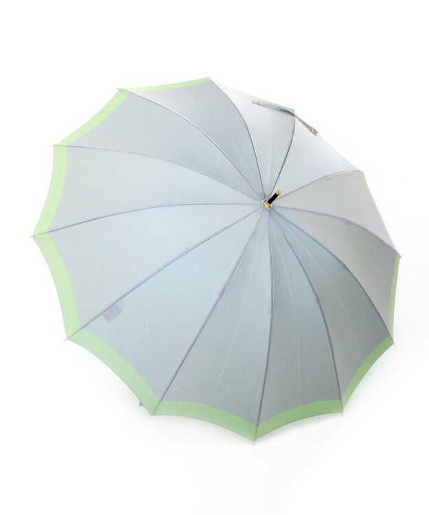 槇田商店 SCENE グログランシャンブレー ブルー 長傘 水色