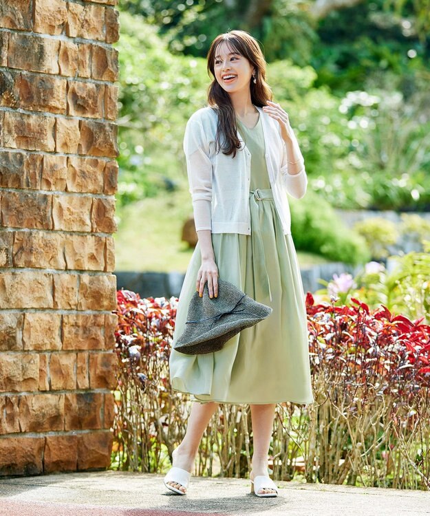 Tiaclasse シアーショートカーディガン オフホワイト