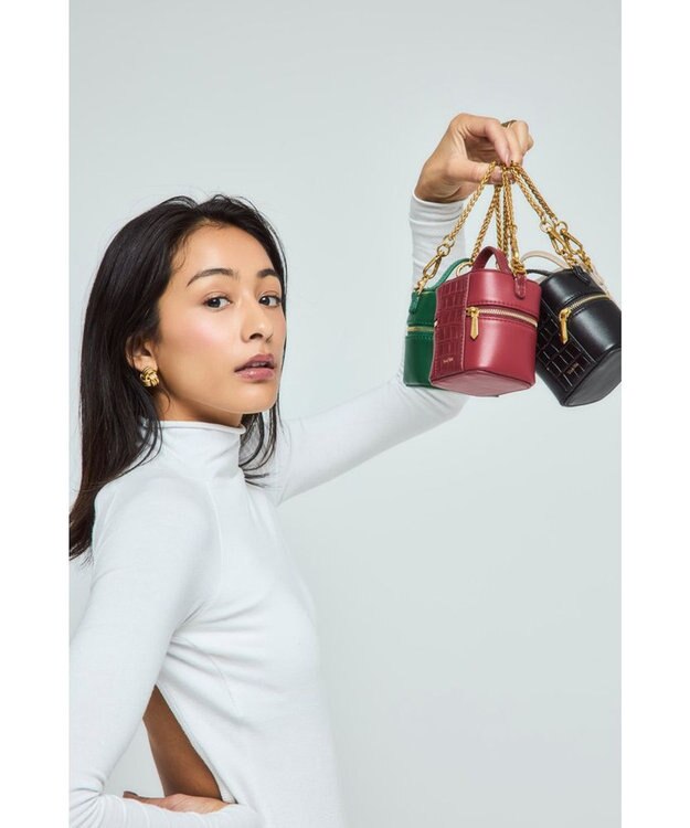 style code 【VerdeVari/ヴェルデヴァリ】TINY VANITY BAG レッド