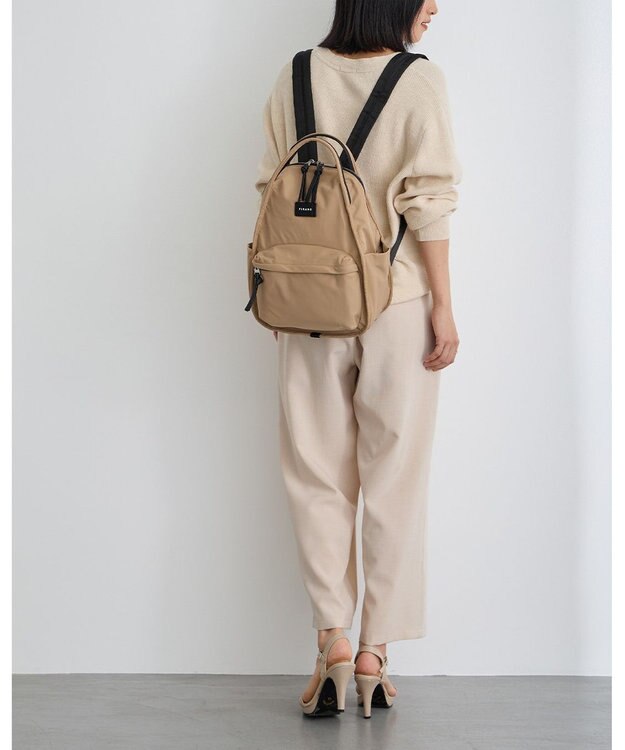 MioFIRANO はっ水軽量ナイロンオーバルハンドルリュック　FIRANO フィラノ BEIGE