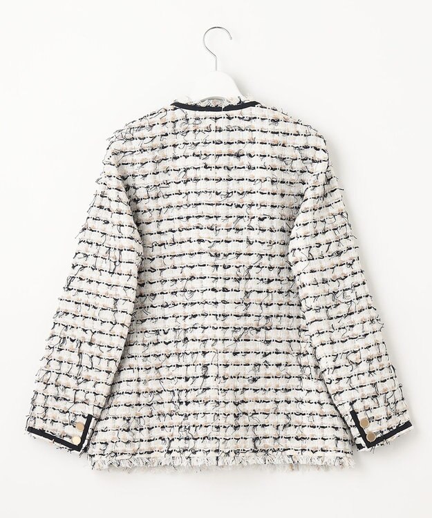 自由区 ファンシーツイード ジャケット アイボリー系