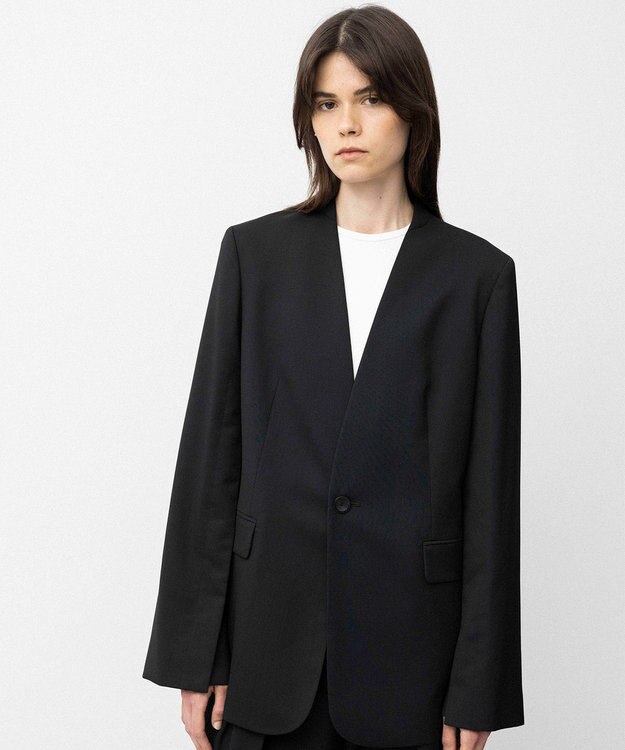 NAVE 【Nave】ウールポリエステルツイル ジャケット ブラック系