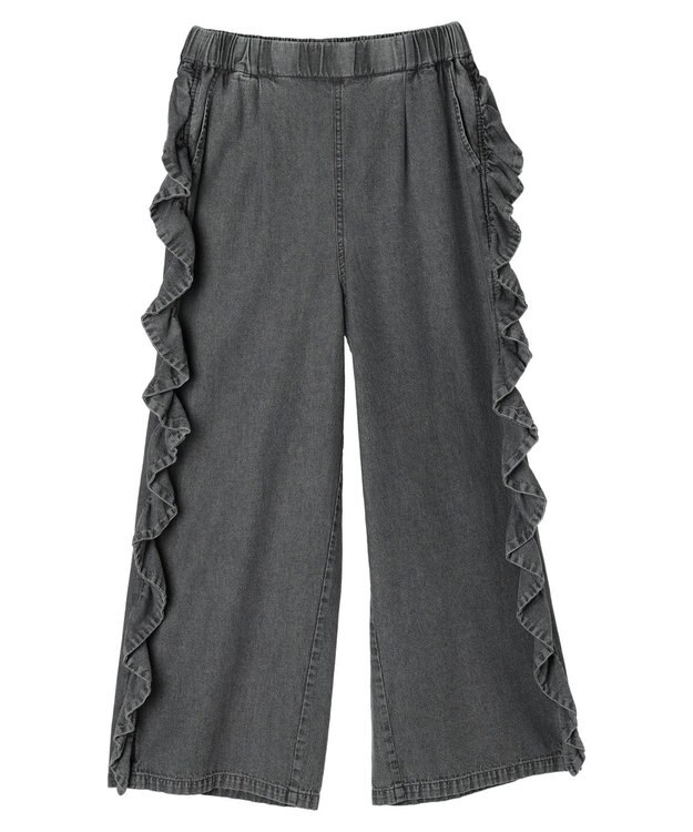 Green Parks ■ＥＳＣＡＲ　デニムサイドラッフルパンツ Gray