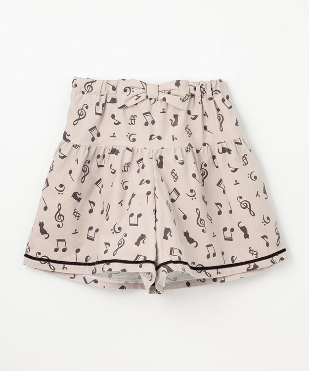 ANY KIDS 音符総柄キュロット ミルキーベージュ