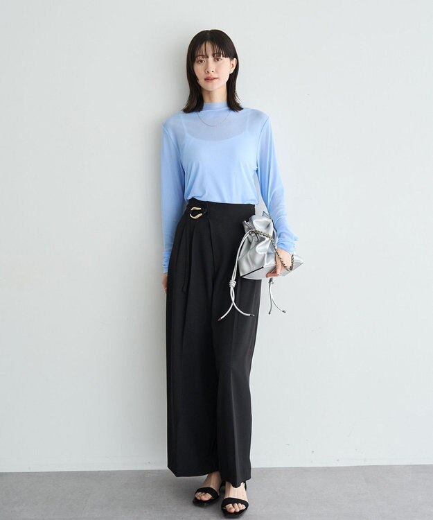 YECCA VECCA 2wayチェーンギャザーバッグ Silver