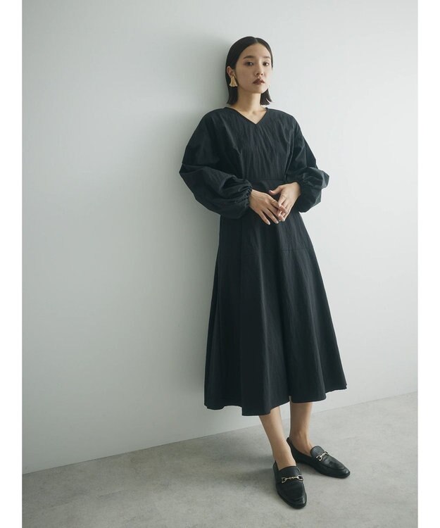 Green Parks armonia．ウエストタックワンピース Black