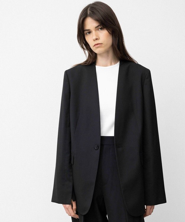 NAVE 【Nave】ウールポリエステルツイル ジャケット ブラック系