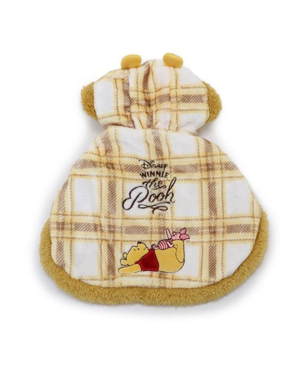 PET PARADISE ディズニー くまのプーさん ポンチョ 《チェック柄》 小型犬 イエロー