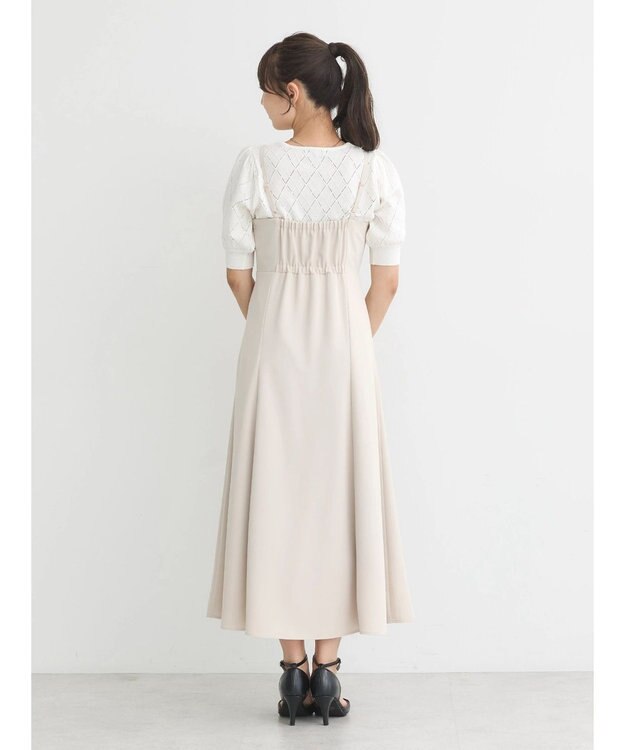 earth music&ecology 胸元ベルトキャミワンピース Ecru