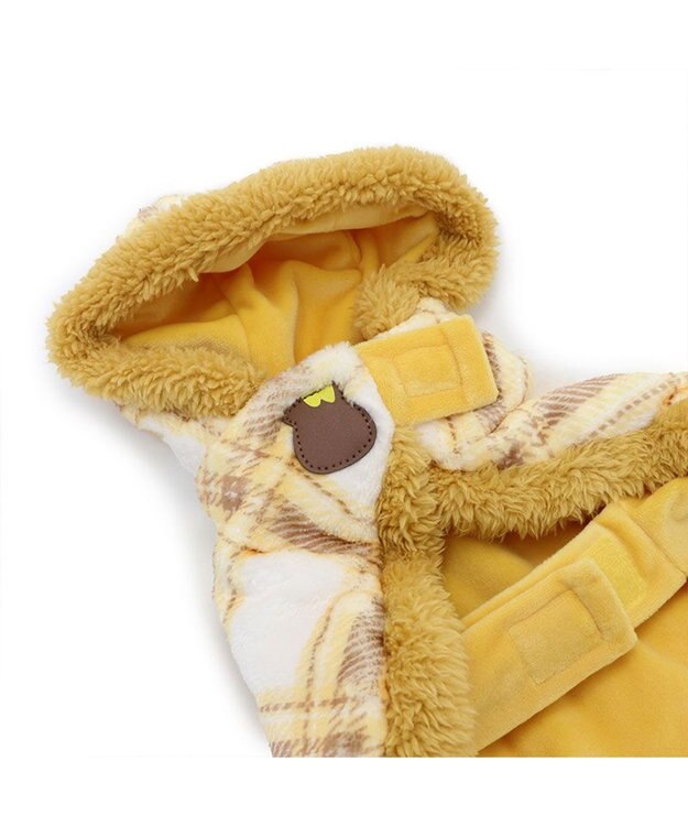 PET PARADISE ディズニー くまのプーさん ポンチョ 《チェック柄》 小型犬 イエロー