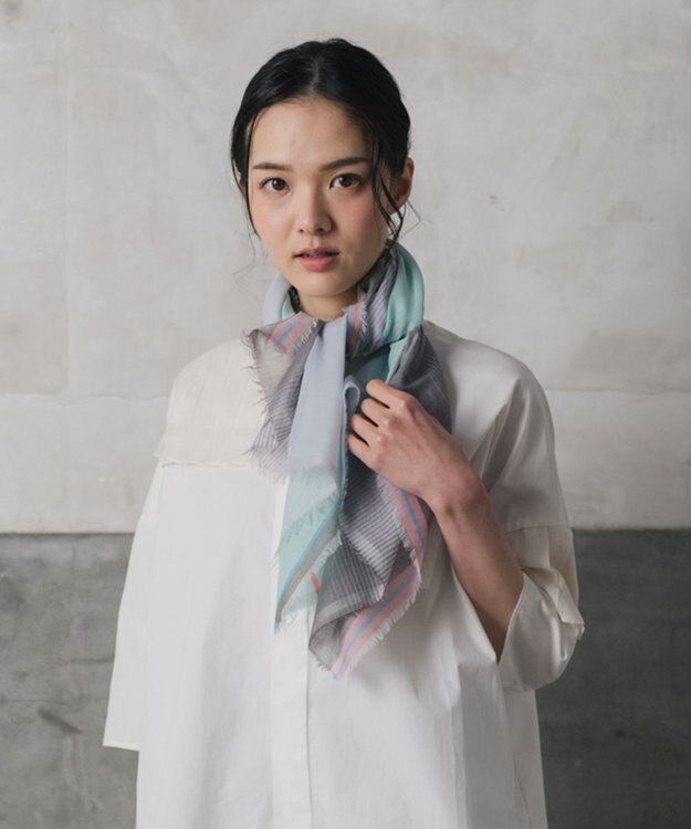 POLS 播州織 極細コットンストール Sサイズ チャコール