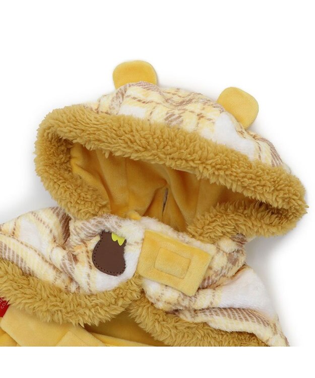PET PARADISE ディズニー くまのプーさん ポンチョ 《チェック柄》 小型犬 イエロー