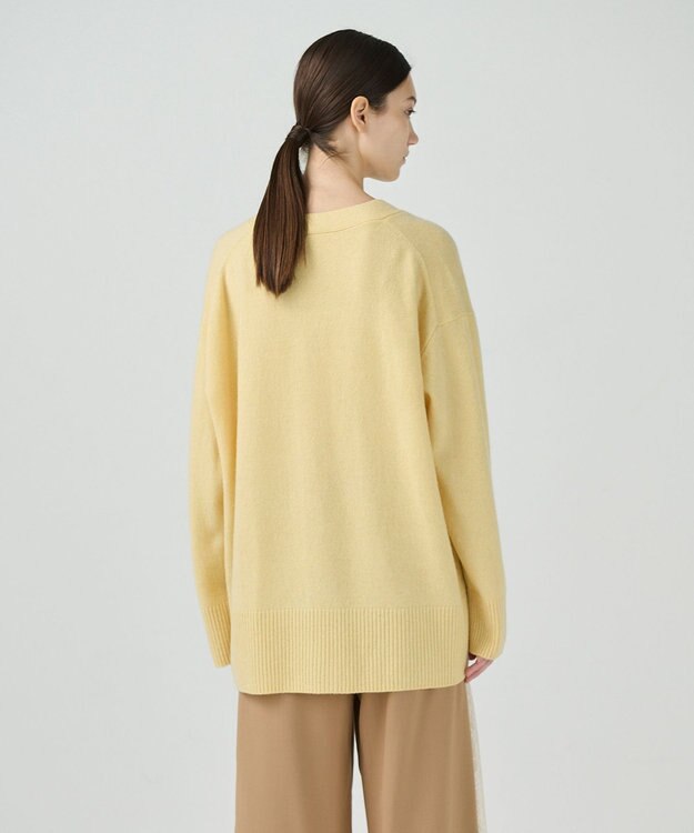 GRACE CONTINENTAL クーマラムニットカーディガン イエロー