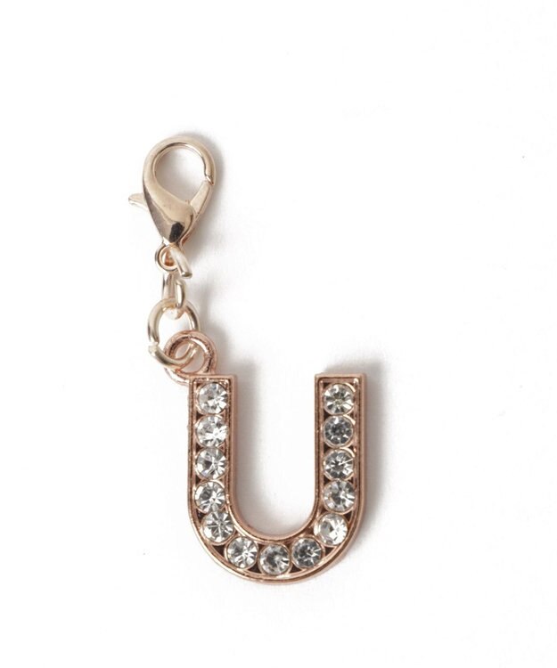 WEGO 【痛バ＆推し活グッズ】ゴールドビジューアルファベットDIYチャーム21ｍｍ 柄21