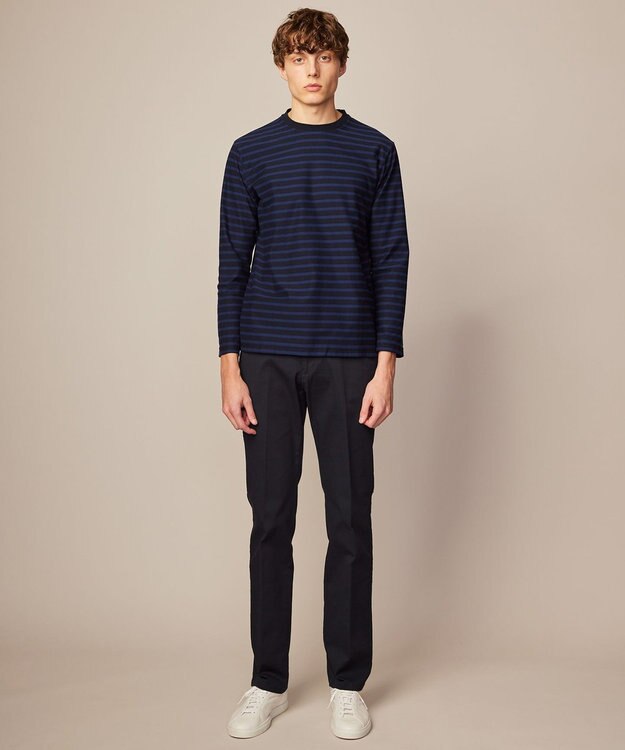JOSEPH ABBOUD 【オーガニックコットン使用】インレーボーダー Tシャツ ネイビー系2