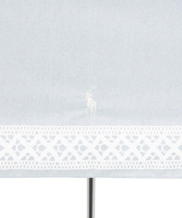 MOONBAT 【WEB限定/ 遮光率100％/遮熱/UV】POLO RALPH LAUREN（ポロ ラルフローレン）晴雨兼用日傘 ワンポイント ポロポニー レース 折りたたみ傘 グレー