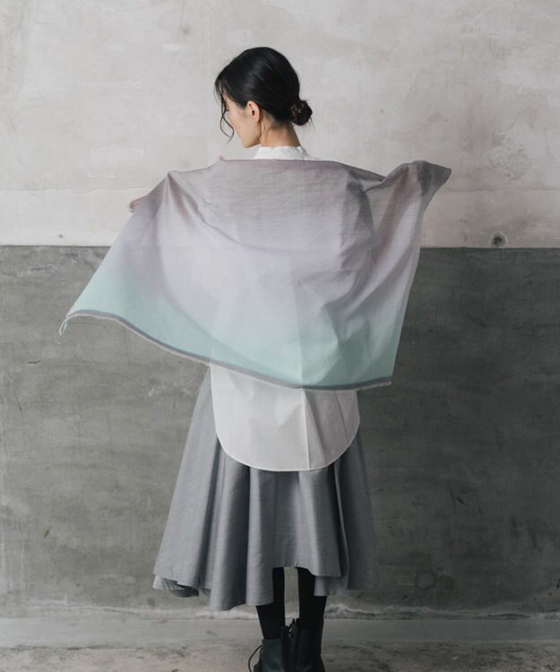 POLS 播州織 極細コットンストール Sサイズ チャコール