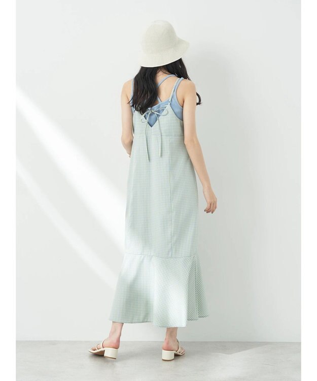 earth music&ecology チェックマーメイドキャミワンピース Black