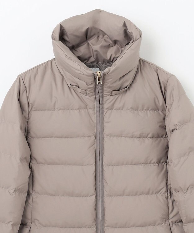 ANY L 【洗濯機可能/羽毛100%使用/撥水/フード取り外し可能】楽映えリッチミドル丈ダウン モカ