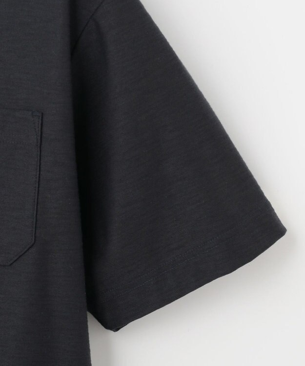 JOSEPH ABBOUD MOUNTAIN 【SPACE／UNISEX】オーガニックコットンスラブプレーティング天竺 ポロシャツ ネイビー系