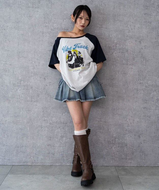 WEGO ２WAYグラフィックワンショルBIGT 柄10