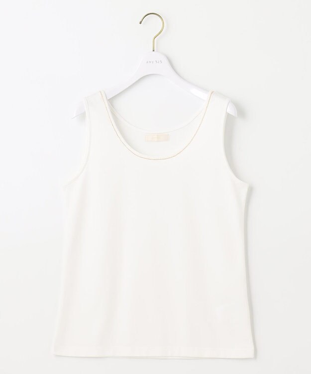 ANY SIS L 【吸水速乾・UVケア・接触冷感】コンフォートジャージー タンクトップ オフホワイト