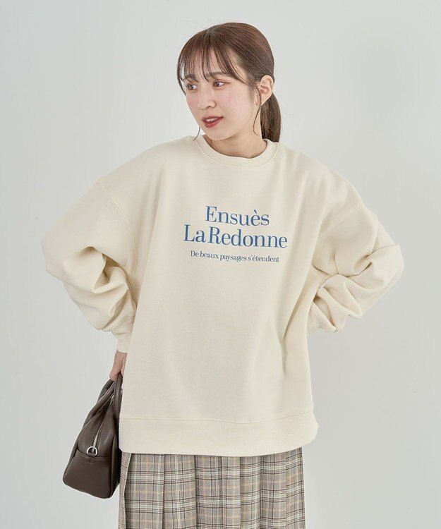 Green Parks 裏起毛アソートロゴプルオーバー Ecru