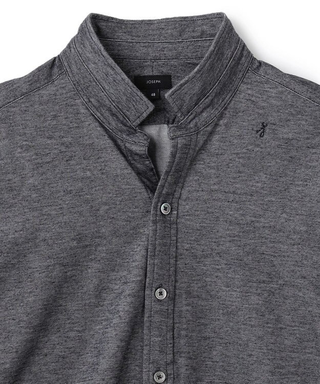 JOSEPH HOMME ツイルネルジャージー　ウイングカラーシャツ グレー系