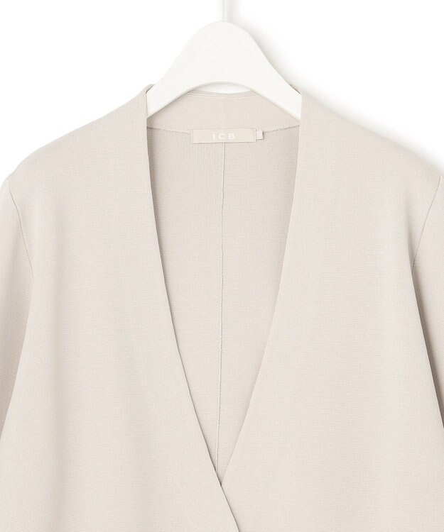 ICB 【セットアップ対応】ハイゲージスムース ノーカラージャケット トープ系