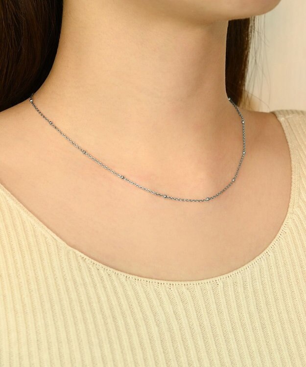 blancotokyo 【金属アレルギー対応】ボールチェーンネックレス Astra シルバー
