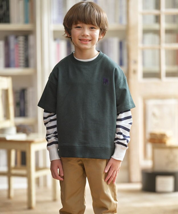 J.PRESS KIDS 【100-130cm】ボーダーミックス カットソー ネイビー系1