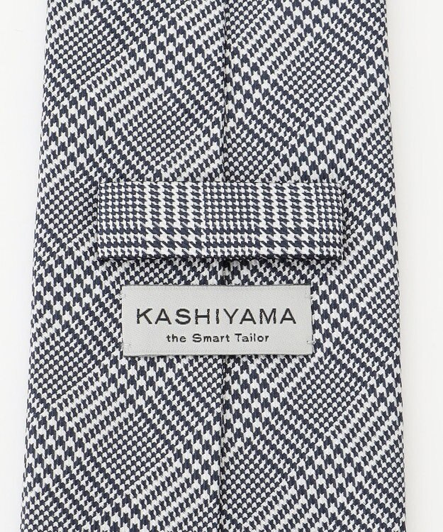 KASHIYAMA KASHIYAMAオリジナル【JAPAN MADE】グレンチェックネクタイ グレー