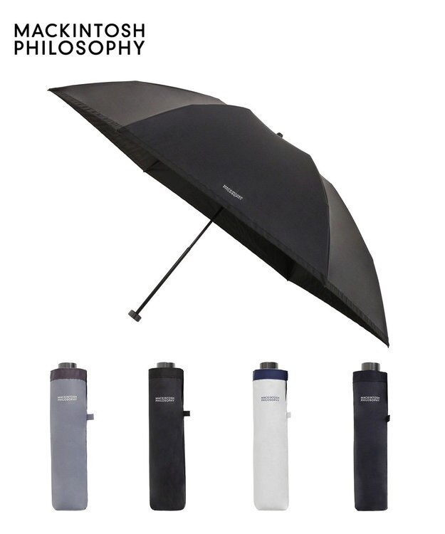 MOONBAT 【大きめ】マッキントッシュ フィロソフィー 晴雨兼用日傘 折りたたみ傘 グログラン／遮光 遮熱 UV