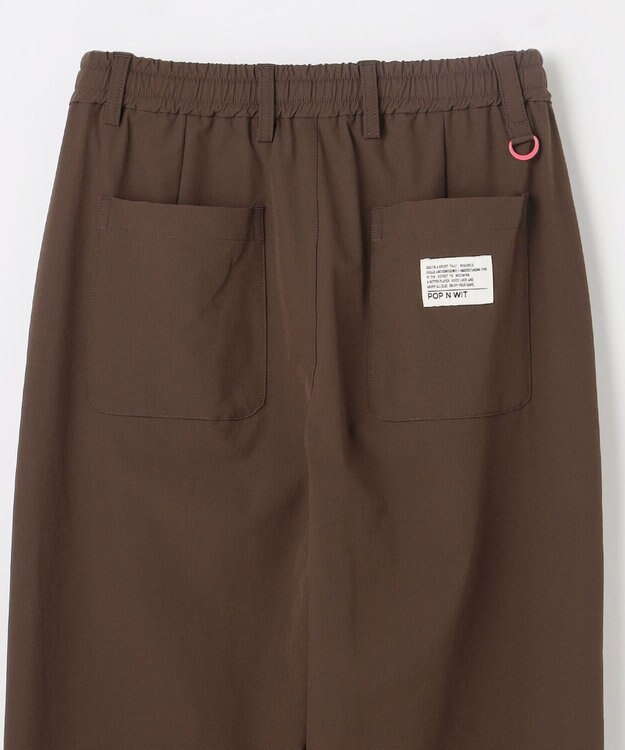 PW CIRCULUS 【ストレッチ素材】【WOMEN】セミワイド イージーパンツ ゴルフウェア レディース ダークブラウン系