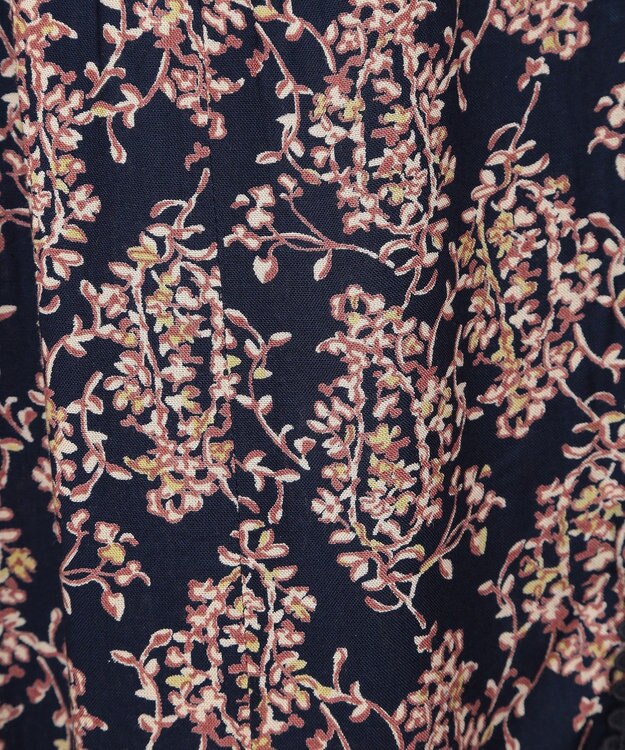 CRAFT STANDARD BOUTIQUE シャーリング袖フリルワンピース Flower yellow