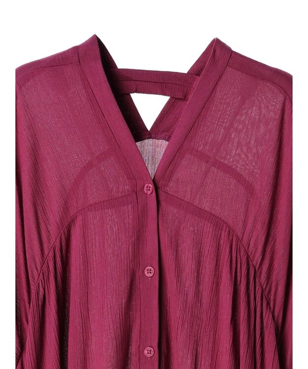 Green Parks Ｉ　レーヨンクレープチュニック Dark Pink