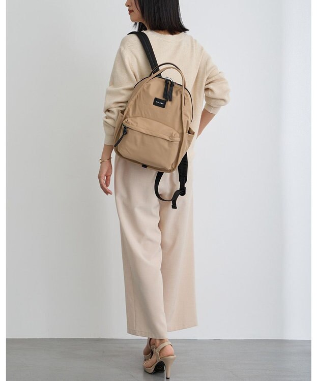 MioFIRANO はっ水軽量ナイロンオーバルハンドルリュック　FIRANO フィラノ BEIGE