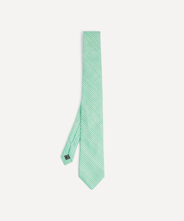 LIBERTY. エレメンツ プリンテッド シルク タイ グリーン