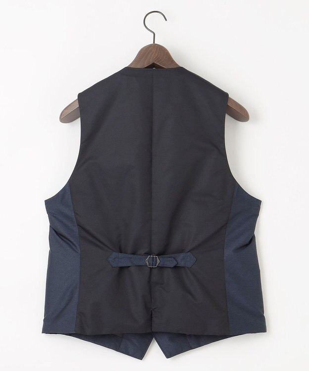 JOSEPH ABBOUD 【軽量/ダウンの吹き出しを防ぐキルトレスダウン】ADSインターレース ダウンベスト ブルー系